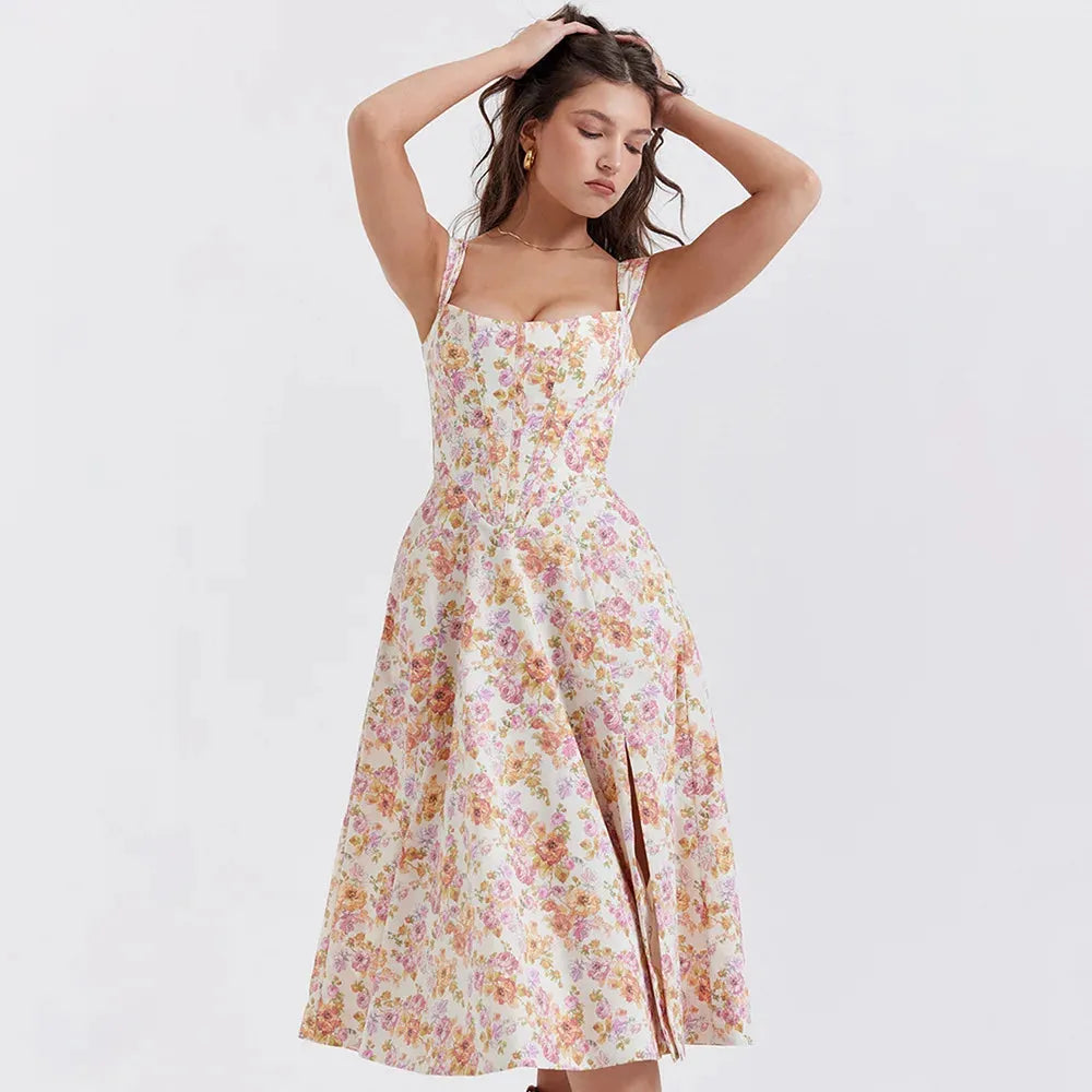 Vestido Midi Estilo corset - Lindele Exclusive