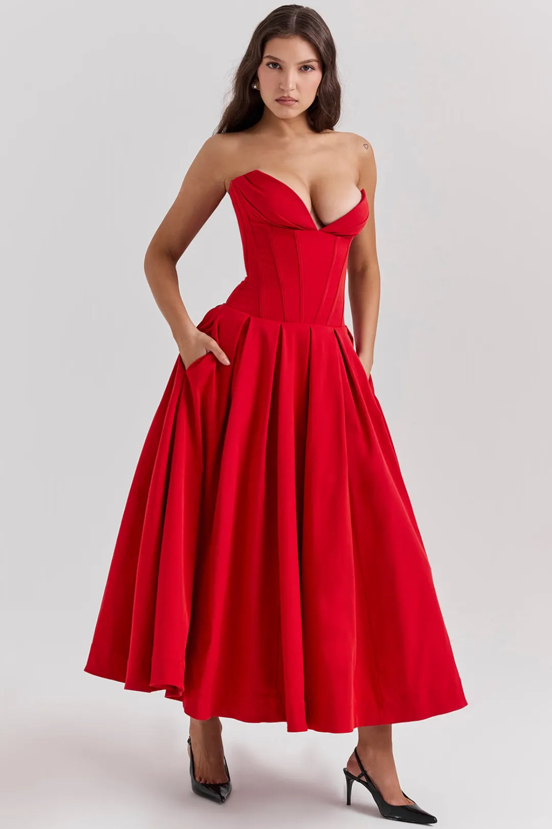 Vestido Midi Espartilho - Lindele Exclusive
