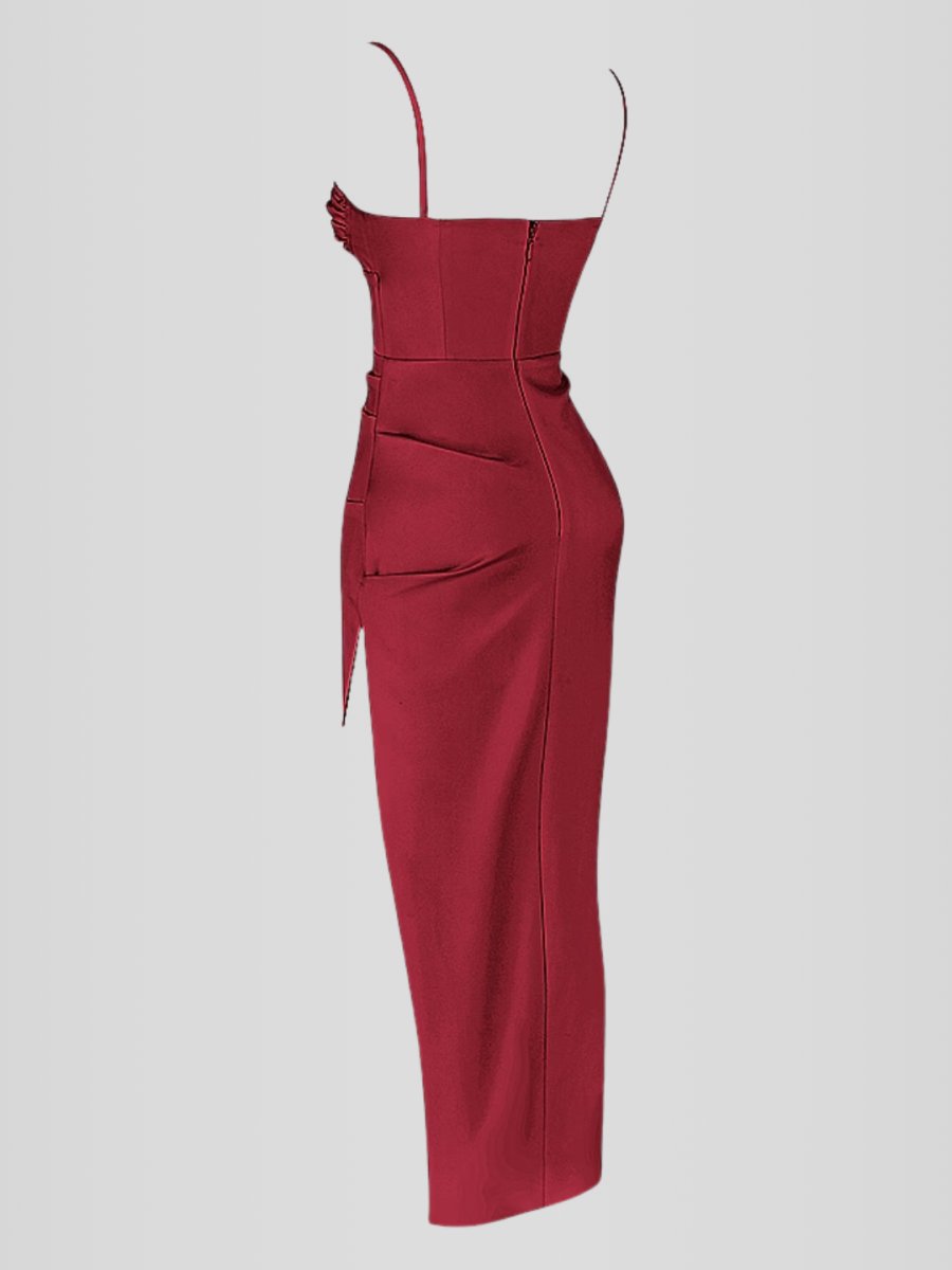 Vestido Longo Modelador Cetim - Lindele Exclusive