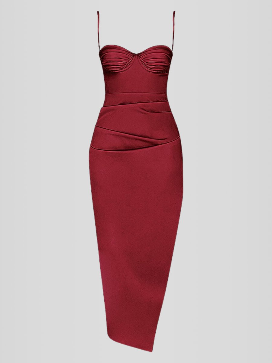 Vestido Longo Modelador Cetim - Lindele Exclusive
