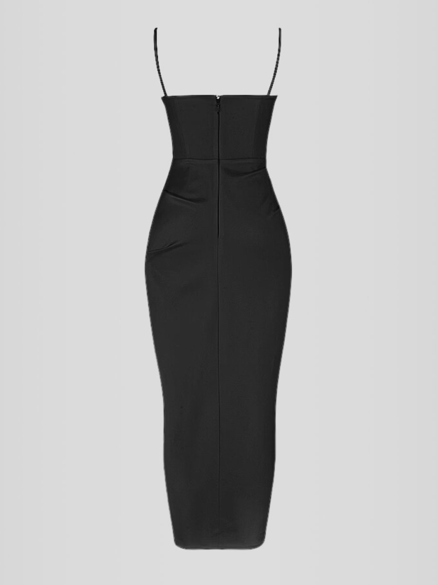 Vestido Longo Modelador Cetim - Lindele Exclusive
