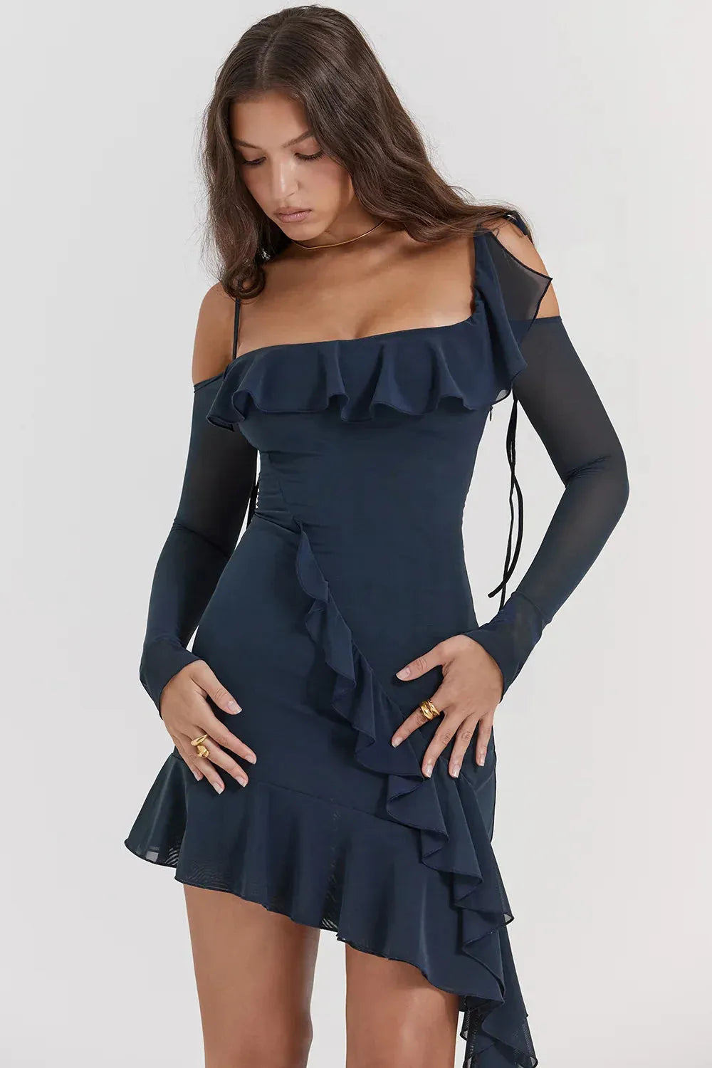 Vestido Midi Decote com Alça - Lindele Exclusive