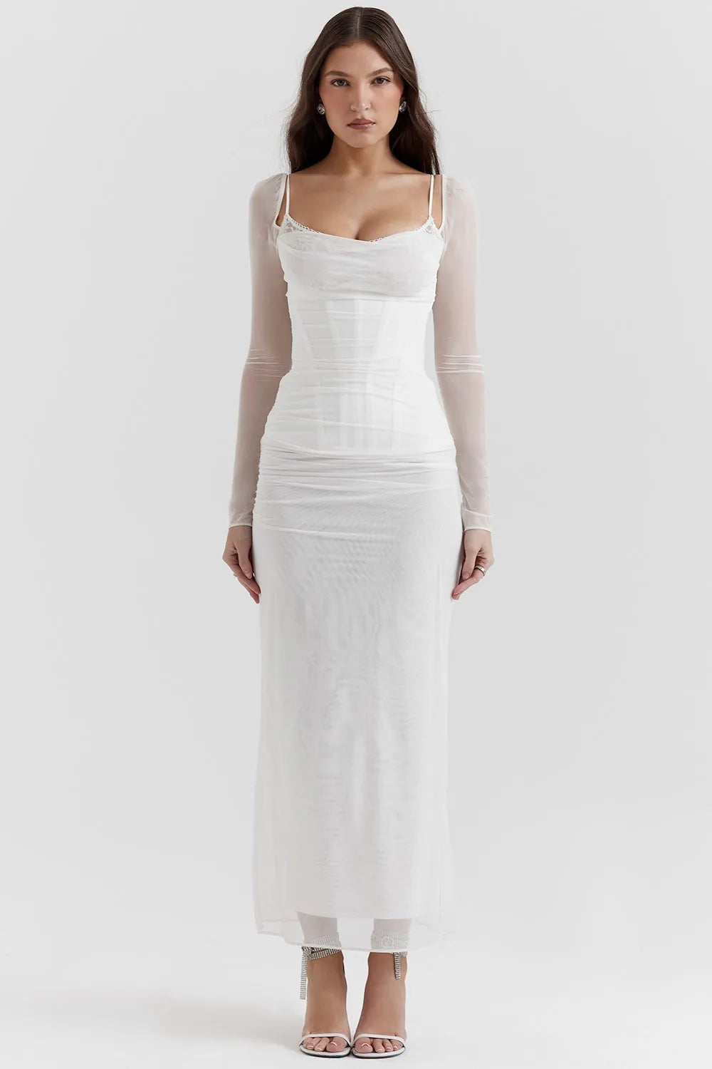 Vestido Longo Com Renda - Lindele Exclusive