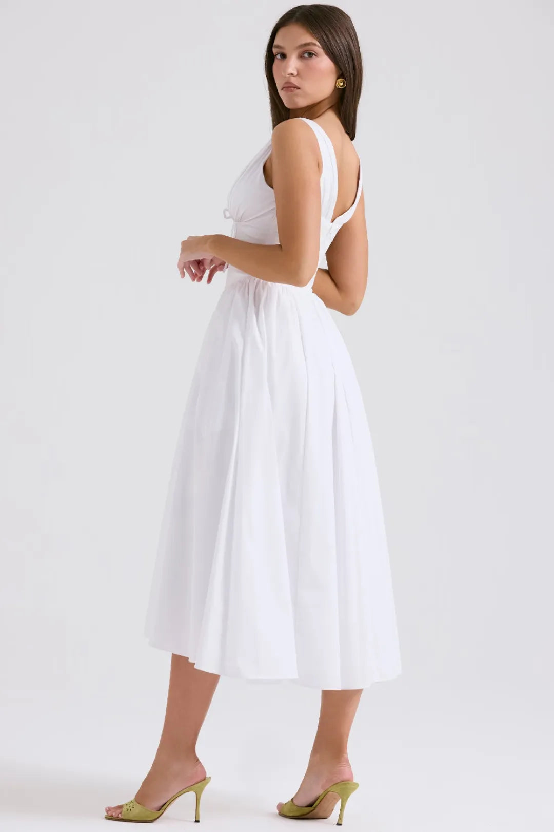 Vestido Midi Liso Modelador - Lindele Exclusive