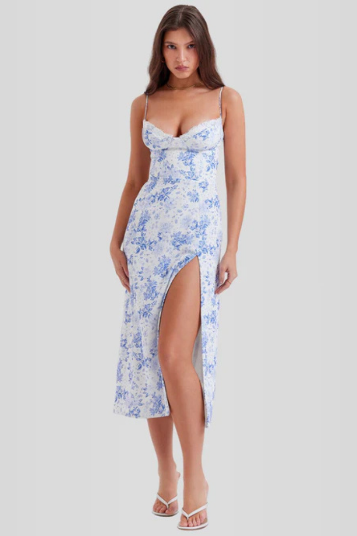 Vestido Midi Floral - Lindele Exclusive