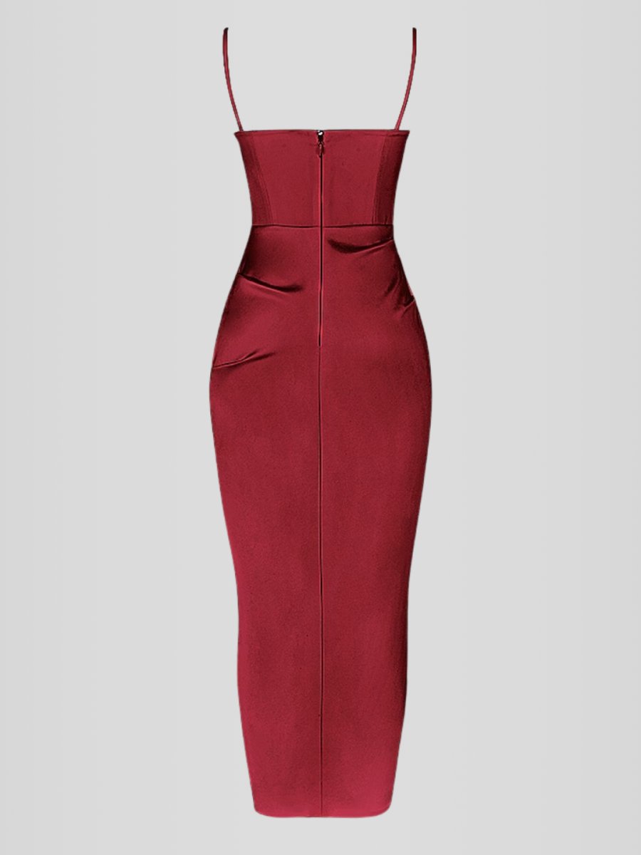 Vestido Longo Modelador Cetim - Lindele Exclusive