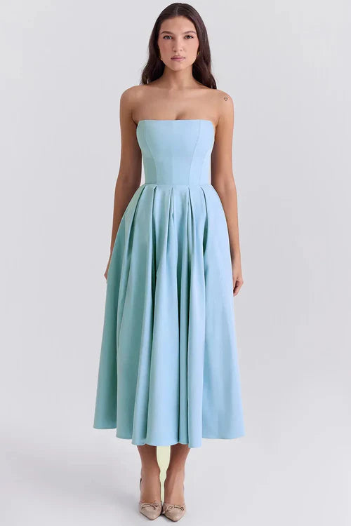 Vestido Feminino Midi Sem Alça - Lindele Exclusive