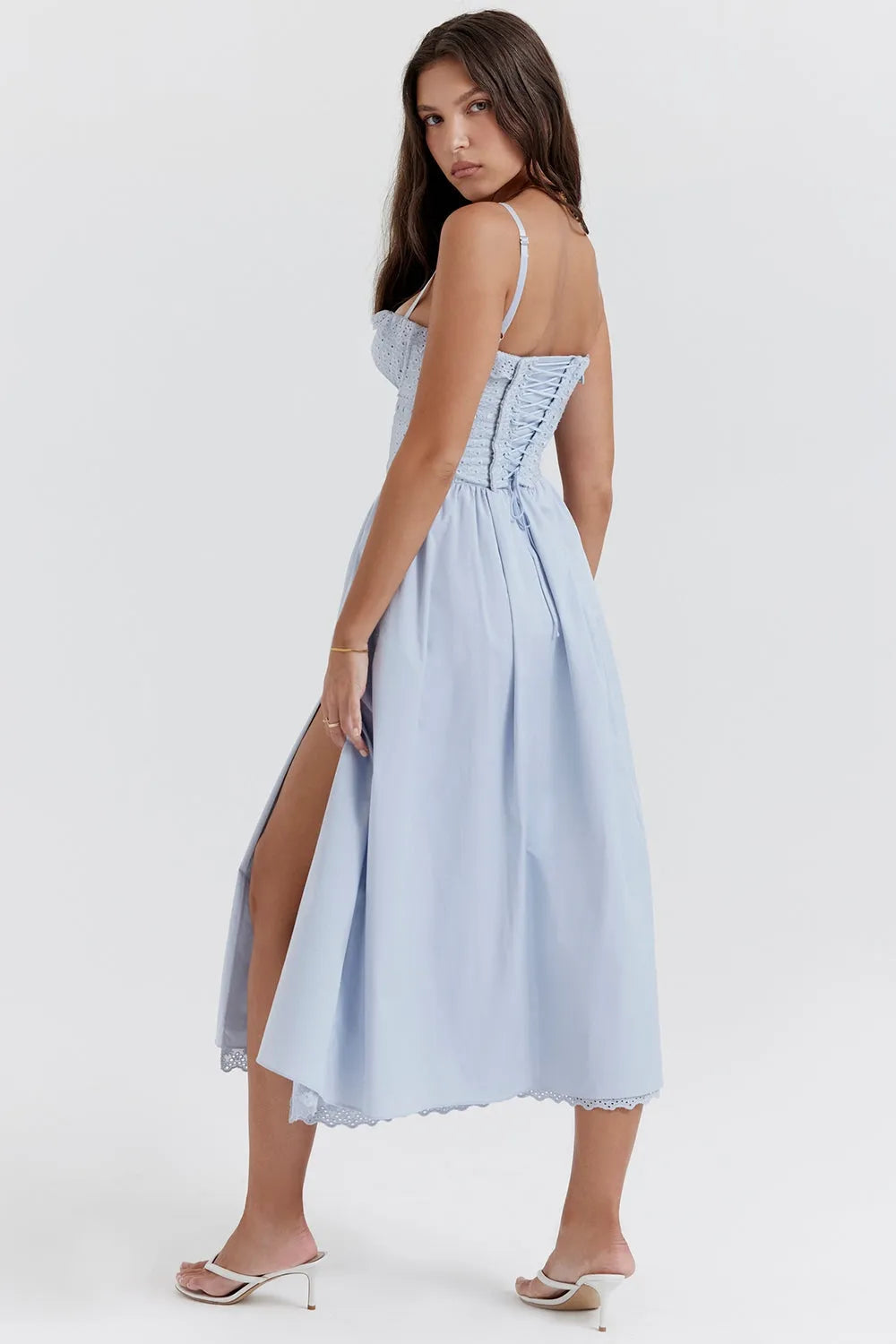 Vestido Midi Bordado - Lindele Exclusive