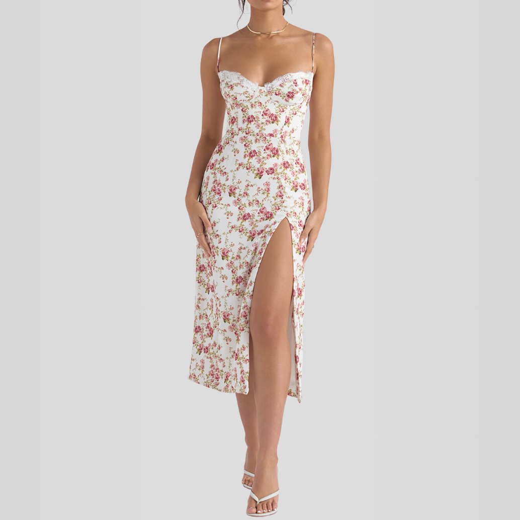 Vestido Midi Floral - Lindele Exclusive
