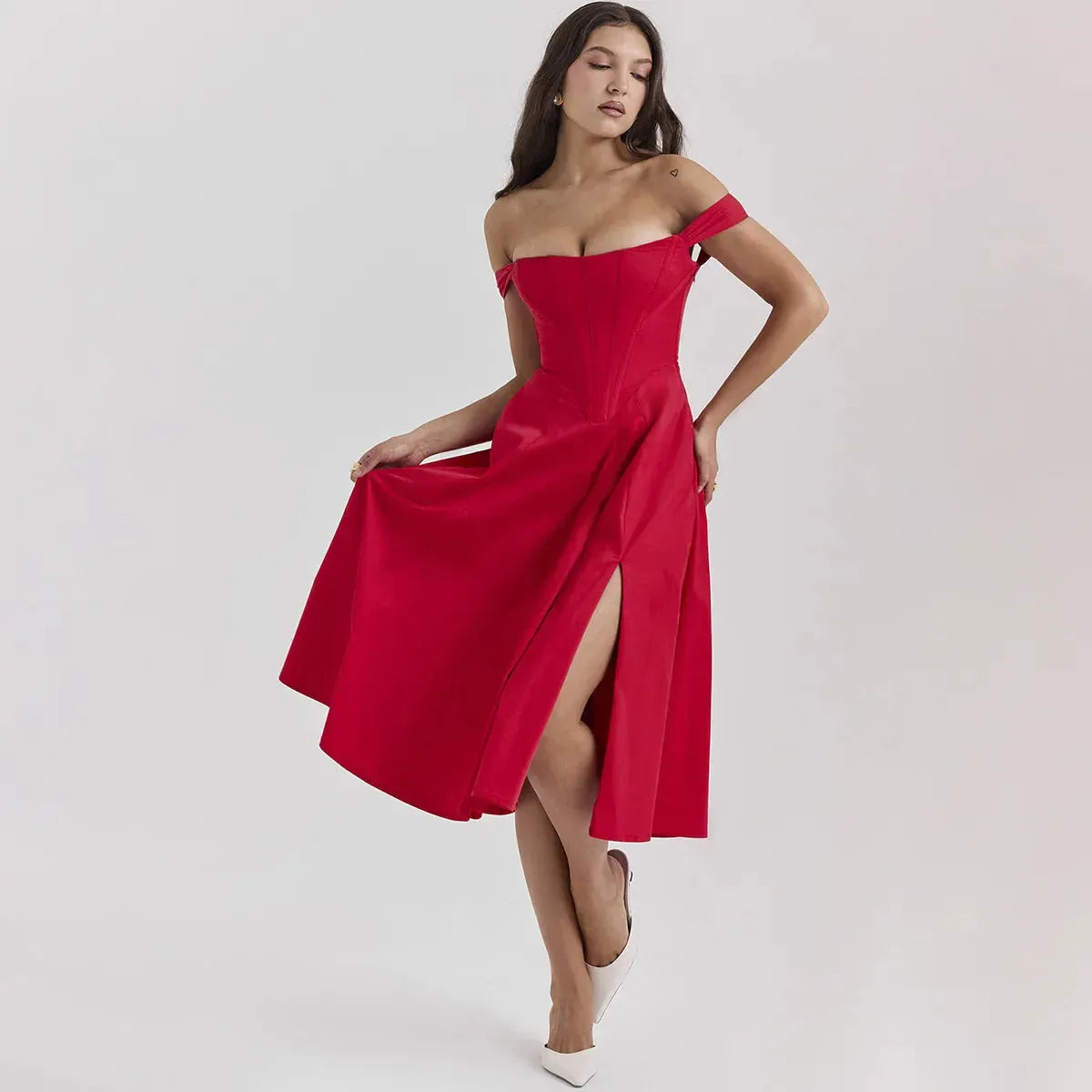 Vestido Midi Estilo corset - Lindele Exclusive