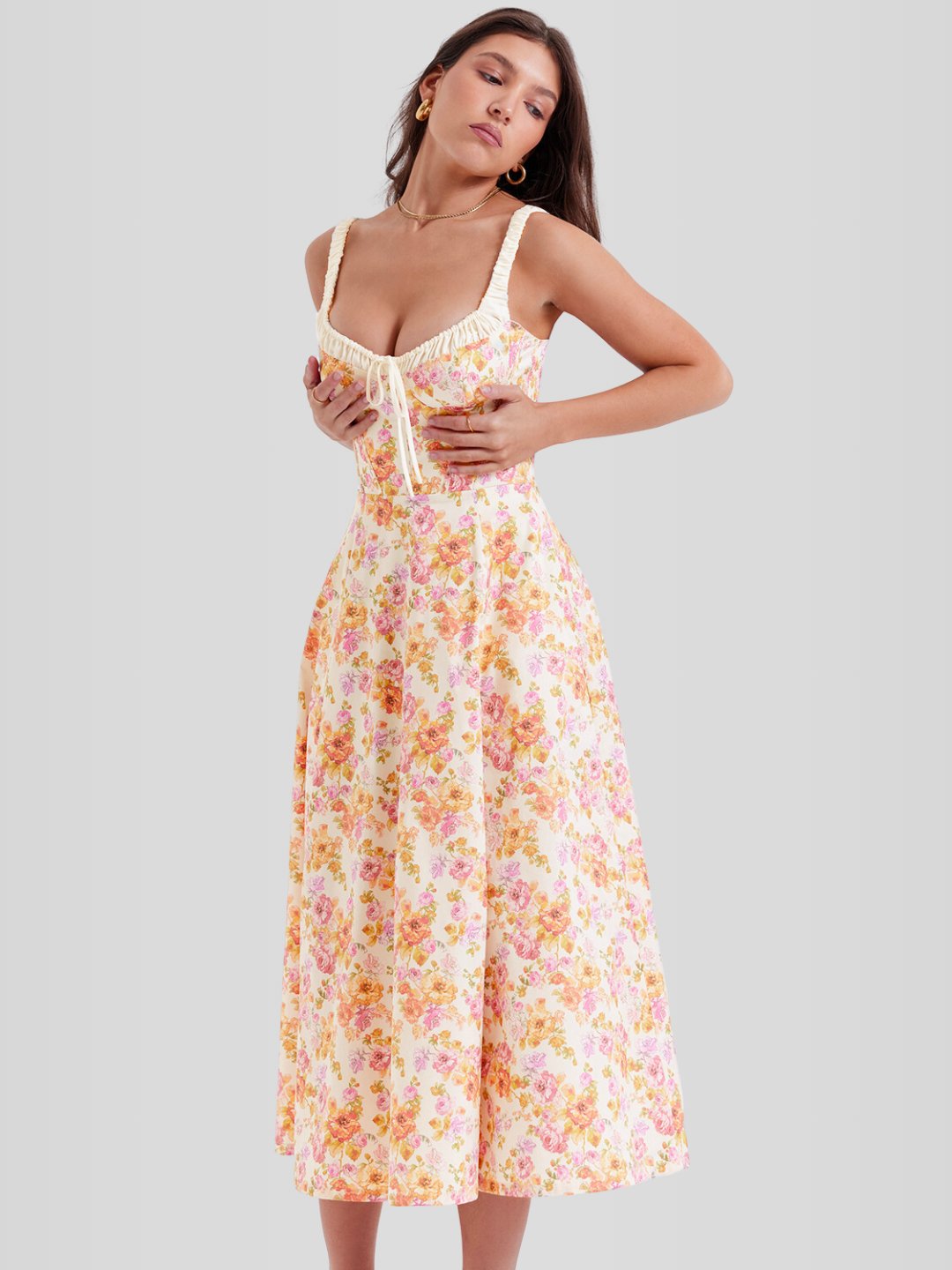 Vestido Bustier Midi - Modelador - Lindele Exclusive