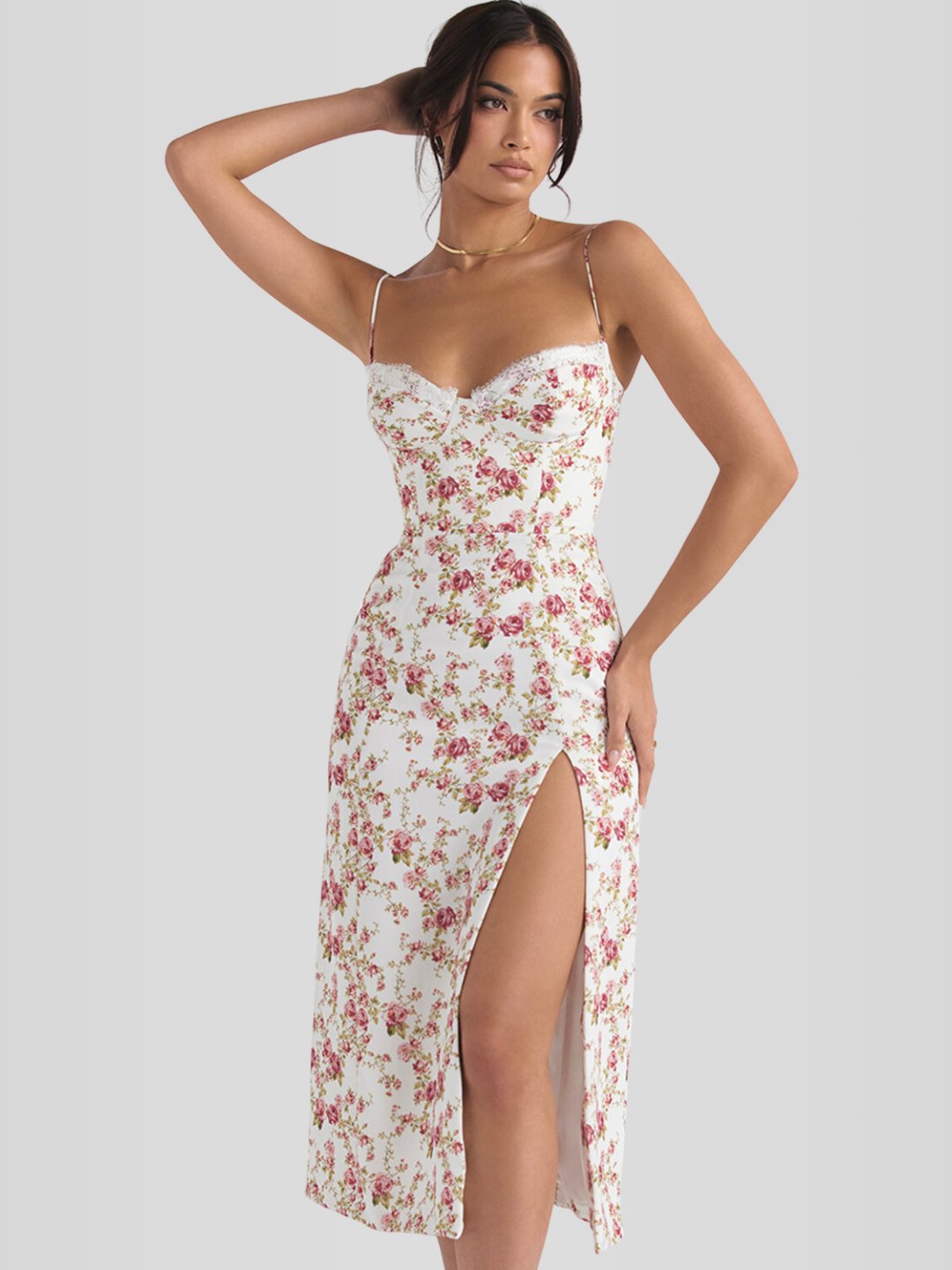 Vestido Midi Floral - Lindele Exclusive