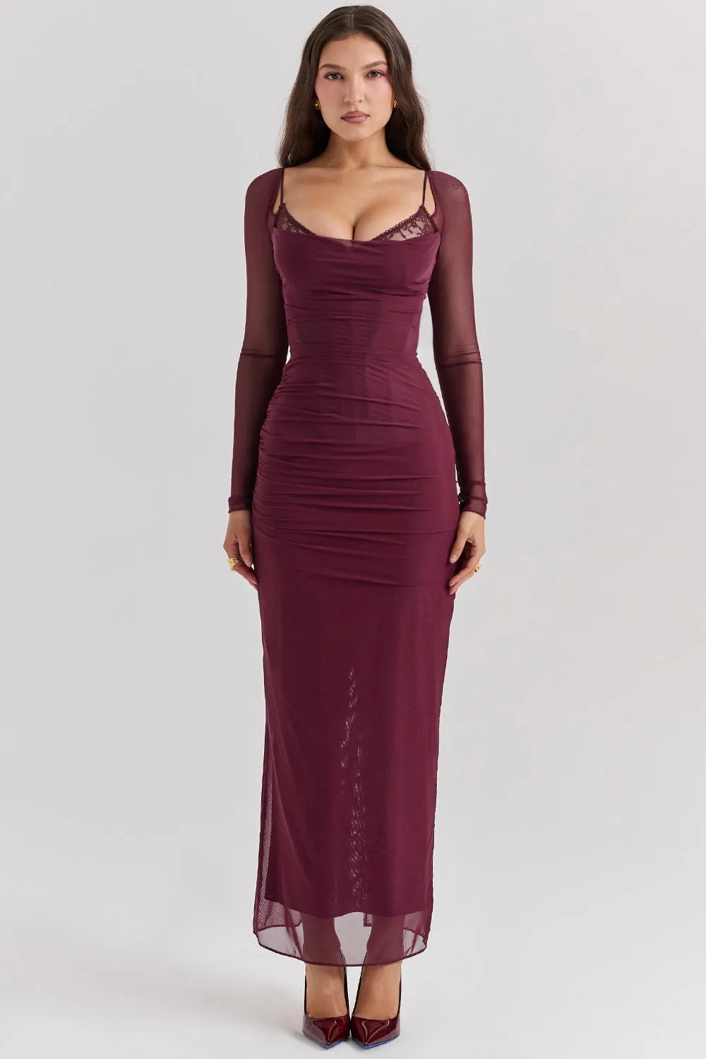 Vestido Longo Com Renda - Lindele Exclusive