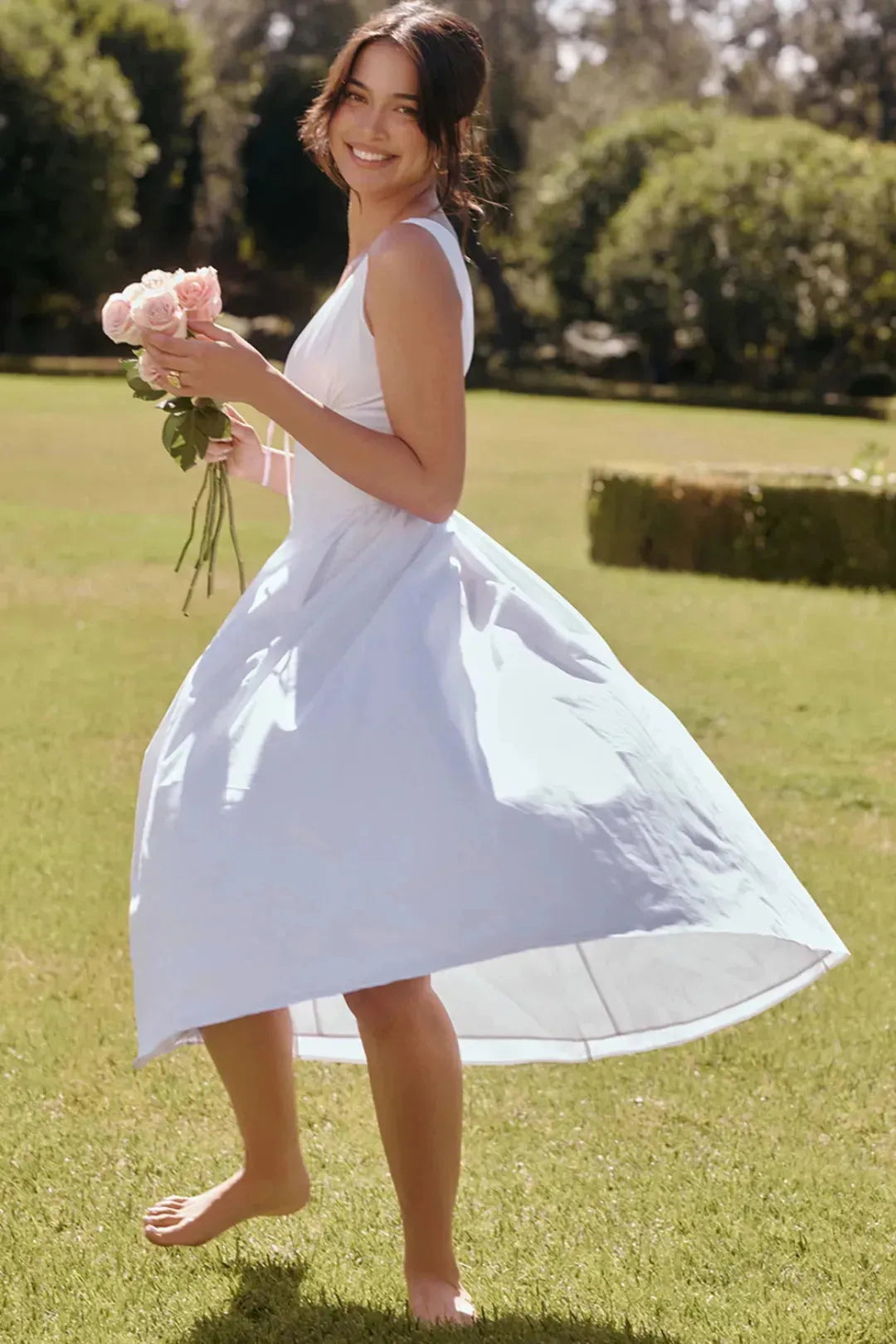 Vestido Midi Liso Modelador - Lindele Exclusive