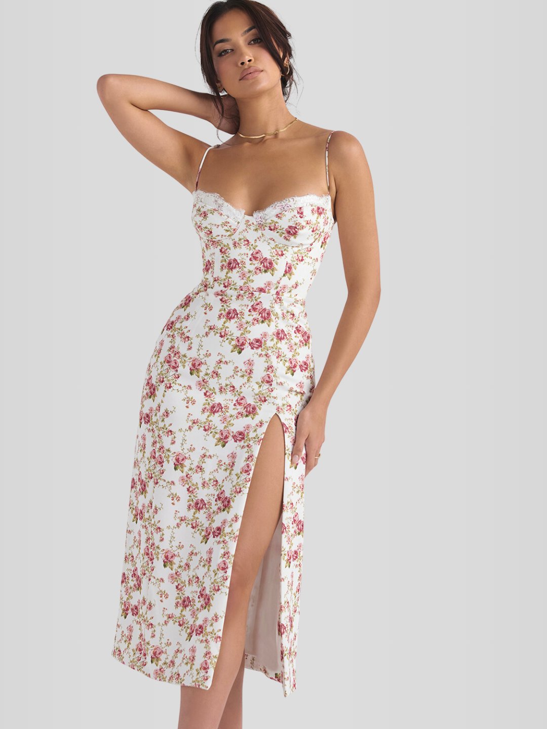 Vestido Midi Floral - Lindele Exclusive