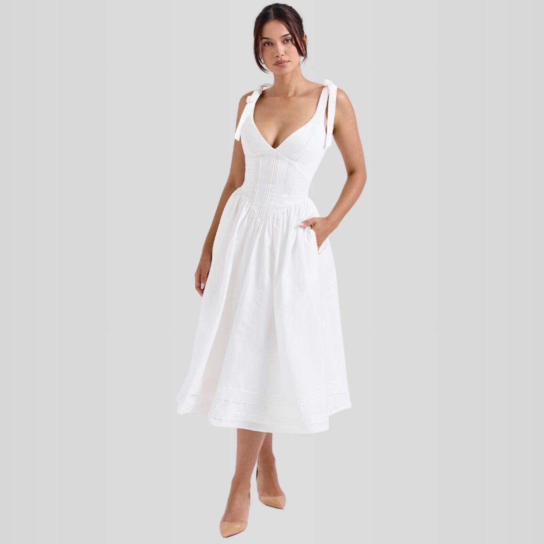 Vestido Corpete com barbatanas - Lindele Exclusive