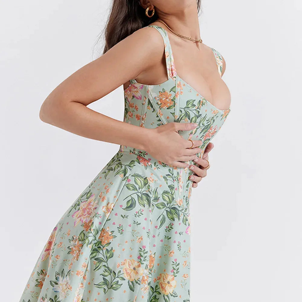 Vestido Midi Estilo corset - Lindele Exclusive