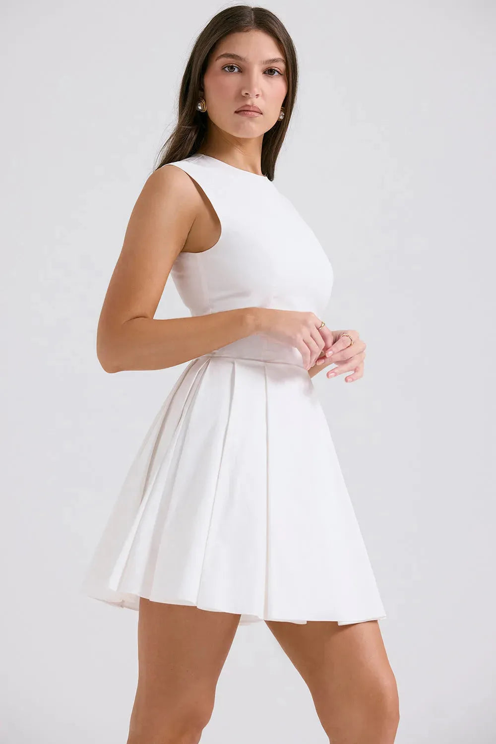 Vestido Curto Plissado - Lindele Exclusive
