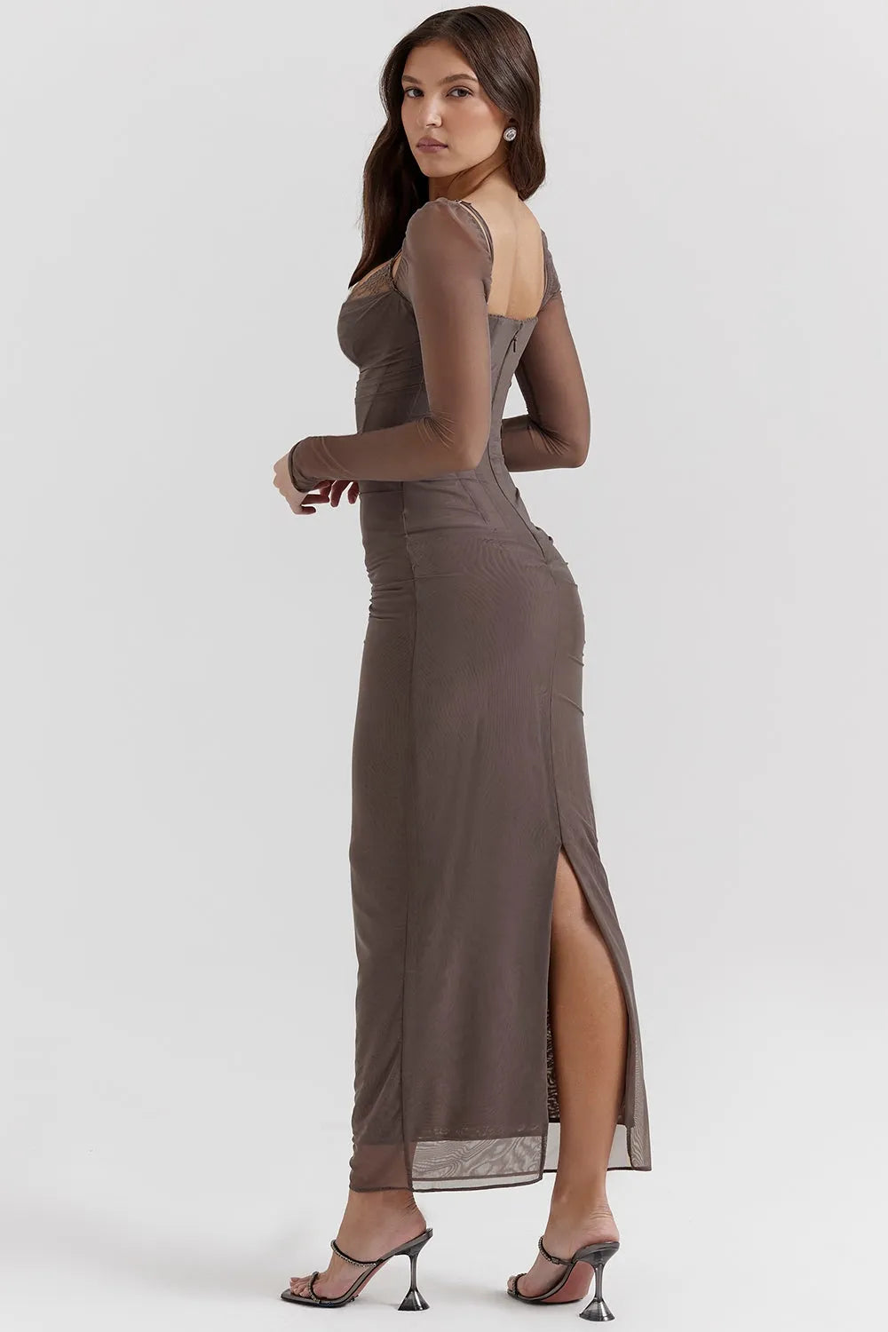 Vestido Longo Com Renda - Lindele Exclusive