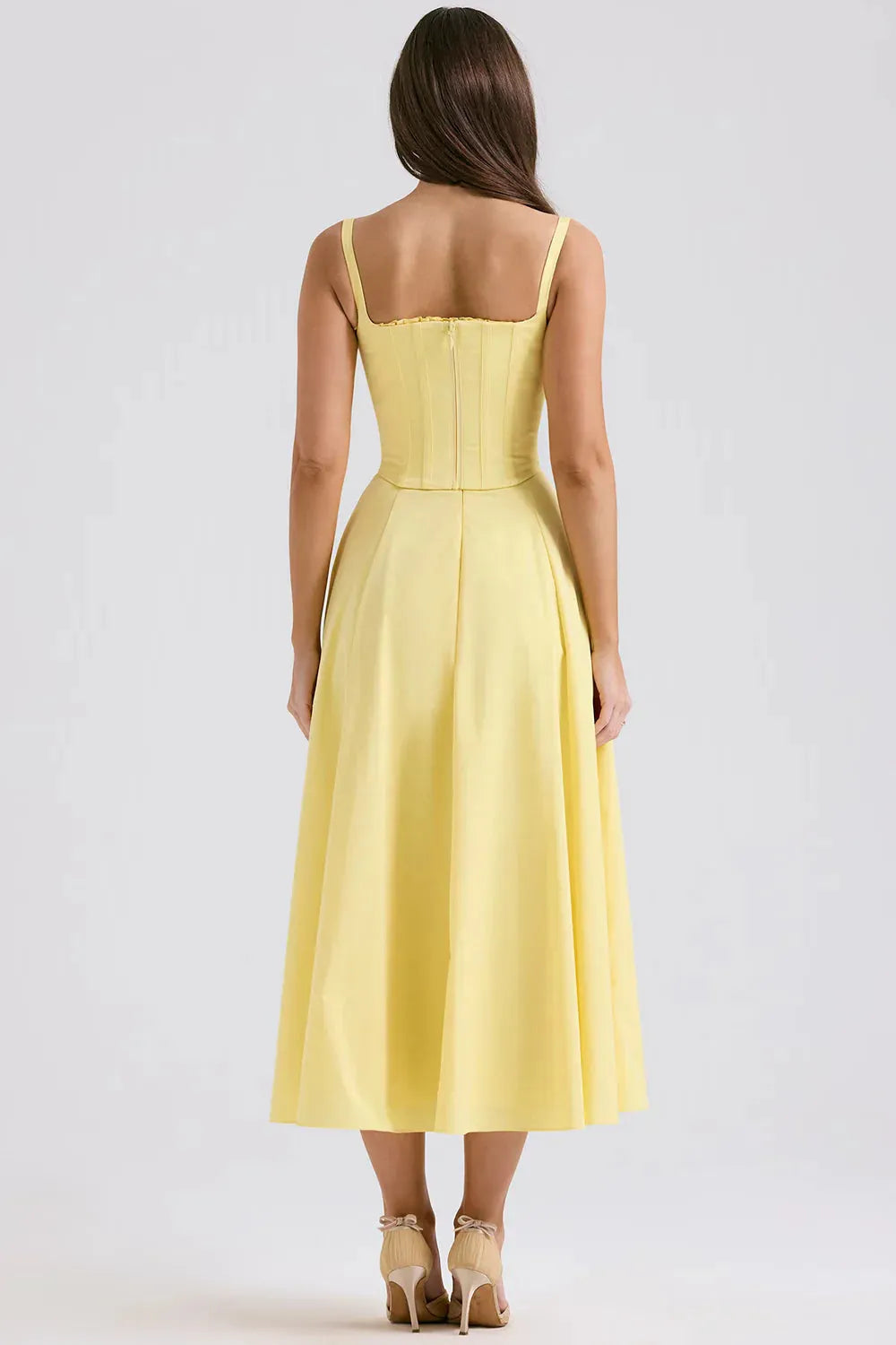 Vestido Midi Com Espartilho - Lindele Exclusive