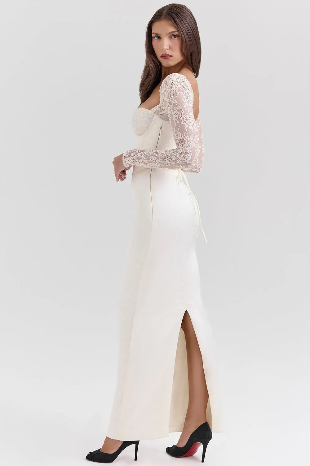 Vestido Longo Em Cetim - Lindele Exclusive