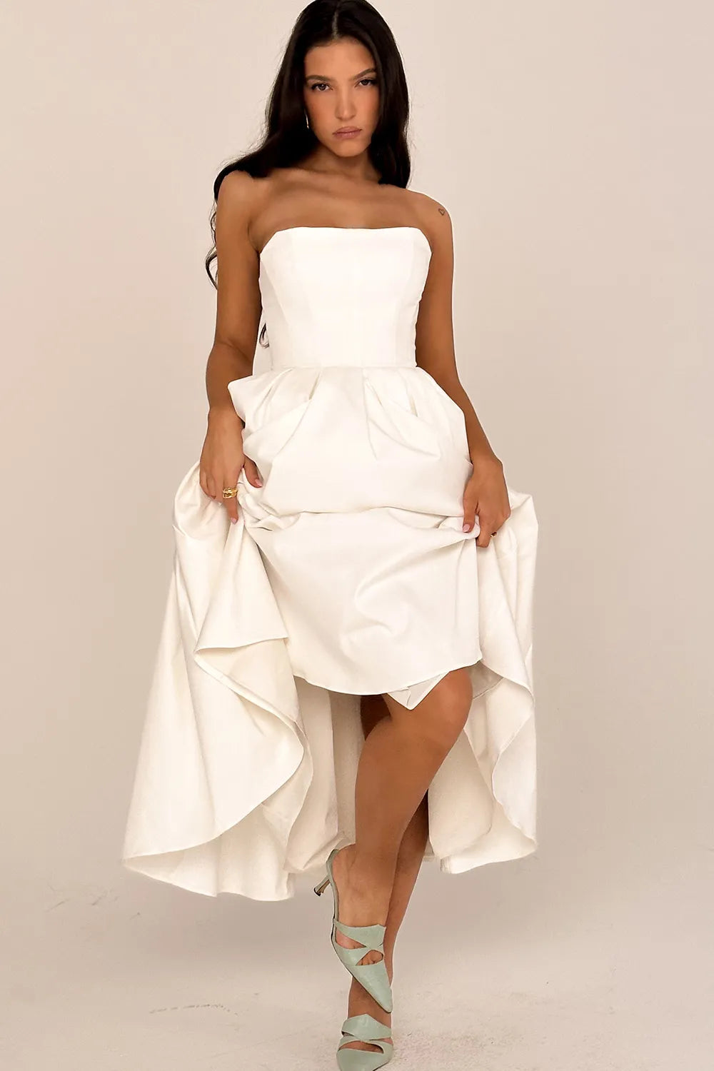 Vestido Feminino Midi Sem Alça - Lindele Exclusive