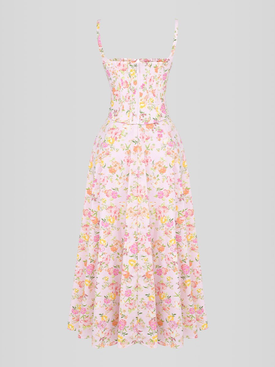 Vestido Midi Floral - Lindele Exclusive