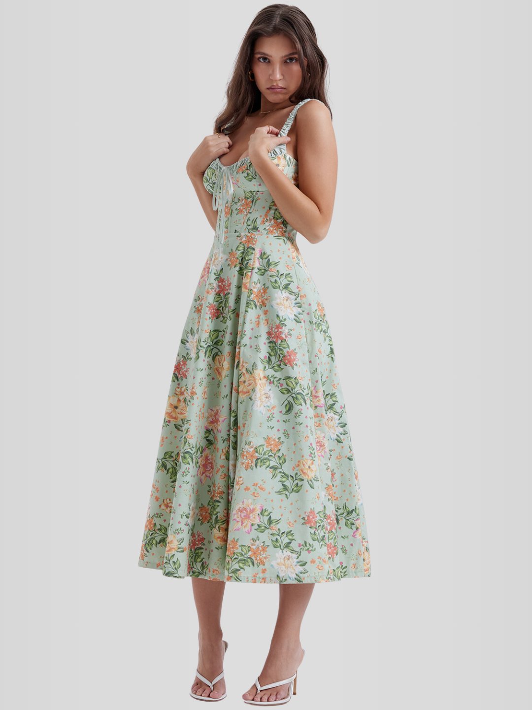 Vestido Bustier Midi - Modelador - Lindele Exclusive