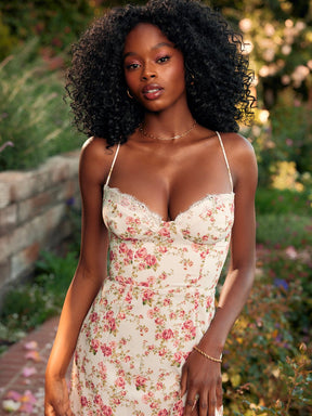 Vestido Midi Floral - Lindele Exclusive