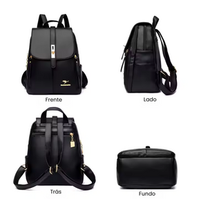 Mochila Feminina de Couro com Fivela - Sophie