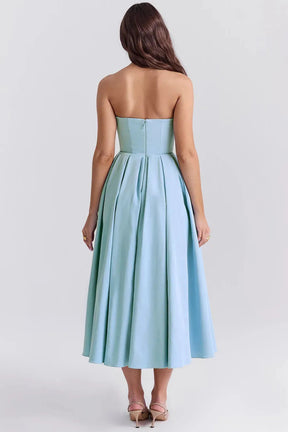 Vestido Feminino Midi Sem Alça - Lindele Exclusive