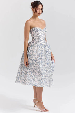 Vestido Midi Floral  - Lindele Exclusive