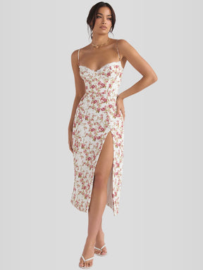Vestido Midi Floral - Lindele Exclusive