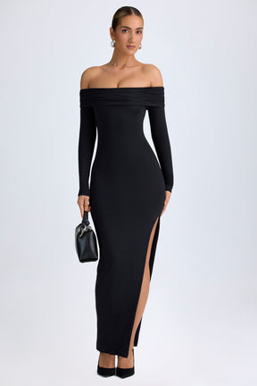 Vestido Maxi Modal Ombro Caído - Lindele Exclusive