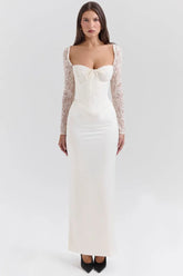 Vestido Longo Em Cetim - Lindele Exclusive