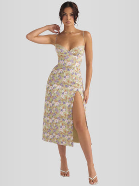 Vestido Midi Floral - Lindele Exclusive
