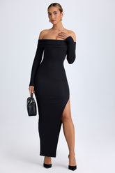 Vestido Maxi Modal Ombro Caído - Lindele Exclusive