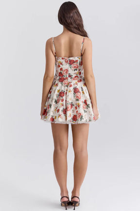 Vestido Curto Floral Modelador - Lindele Exclusive