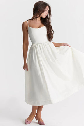 Vestido Feminino Liso Midi - Lindele Exclusive