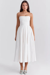 Vestido Feminino  Midi Sem Alça - Lindele Exclusive