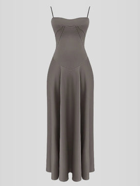 Vestido Longo Com Cetim Sedoso - Lindele Exclusive