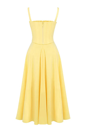Vestido Midi  Com Espartilho - Lindele Exclusive
