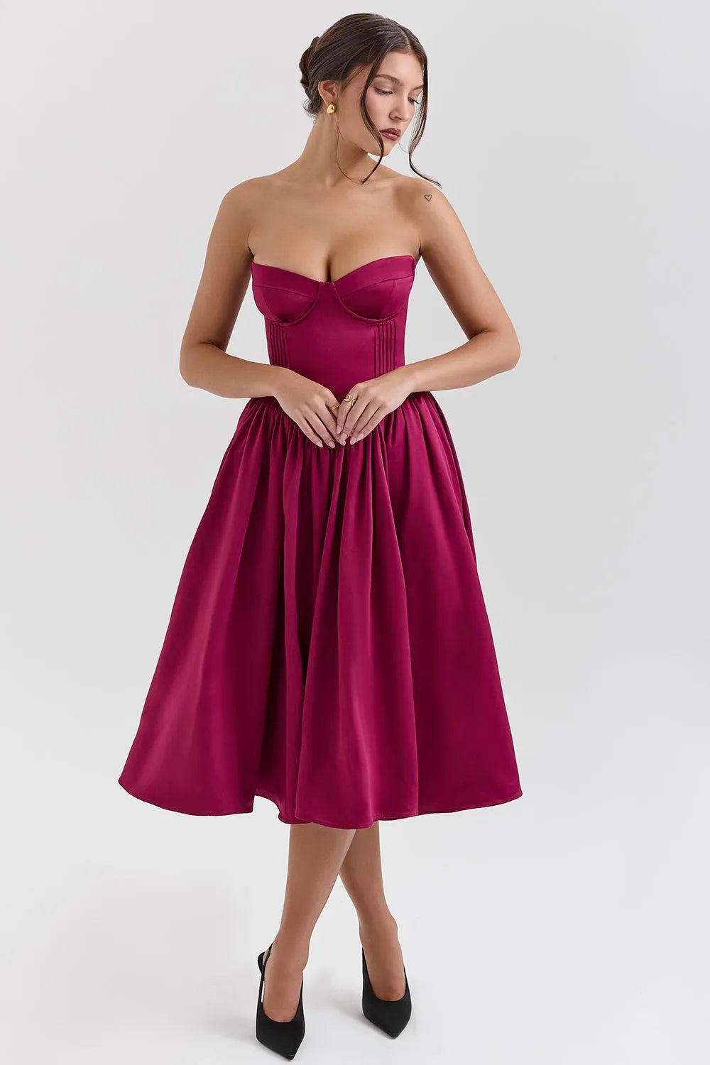 Vestido Midi Bailarina - Lindele Exclusive