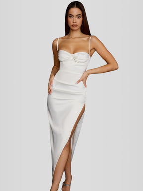 Vestido Longo Modelador Cetim - Lindele Exclusive