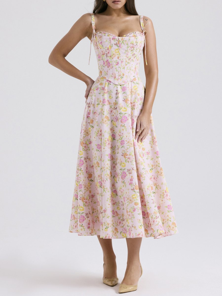 Vestido Midi Floral - Lindele Exclusive