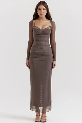 Vestido Longo Com Renda - Lindele Exclusive