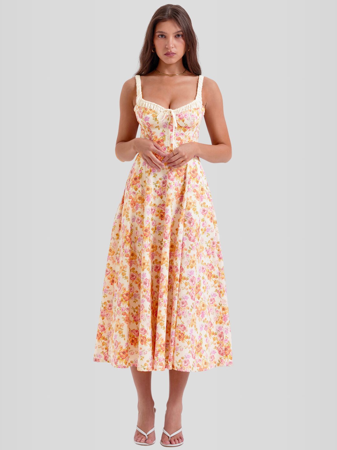 Vestido Bustier Midi - Modelador - Lindele Exclusive