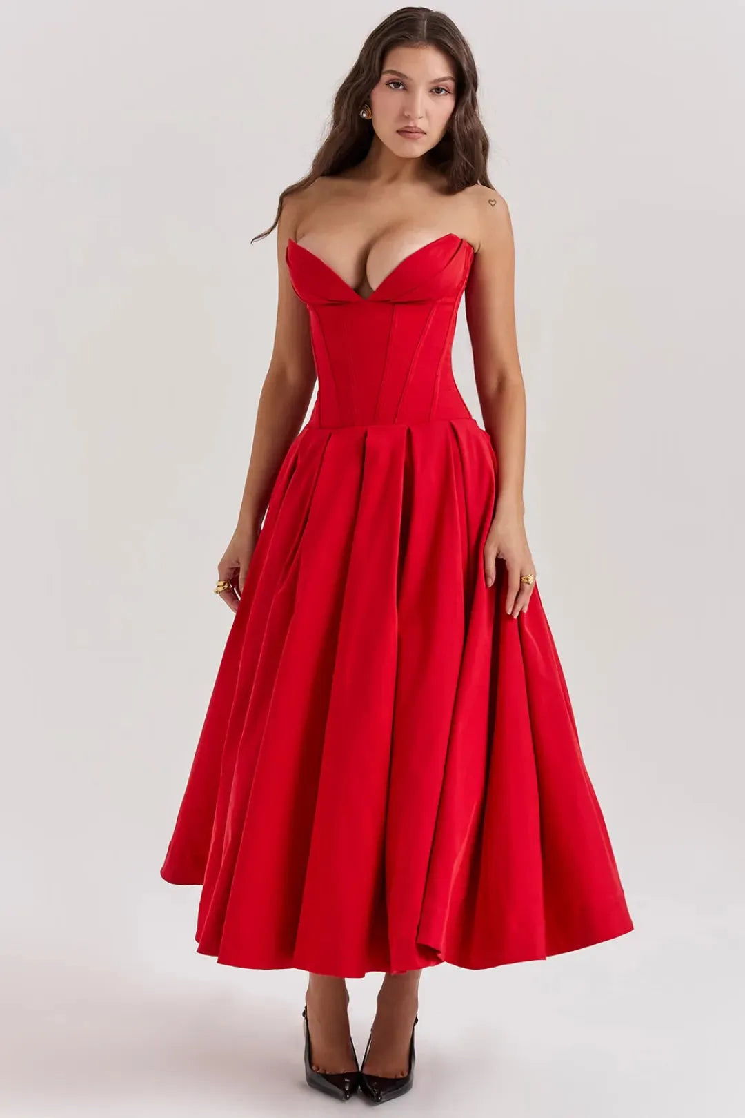 Vestido Midi Espartilho - Lindele Exclusive