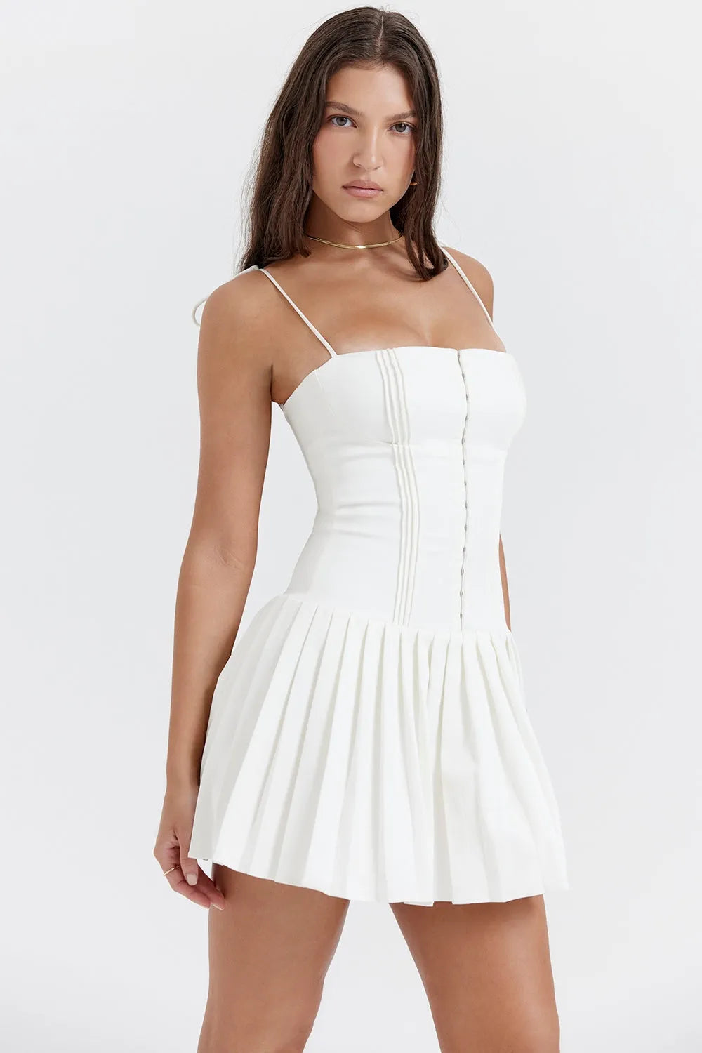 Vestido Curto com Alças Modelador - Lindele Exclusive