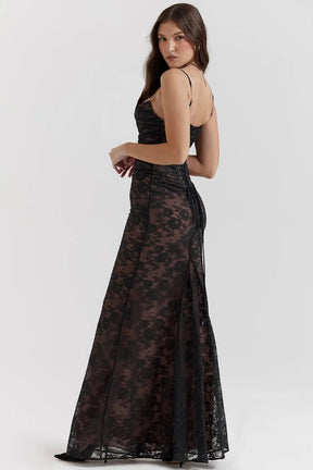 Vestido Longo de Renda - Lindele Exclusive